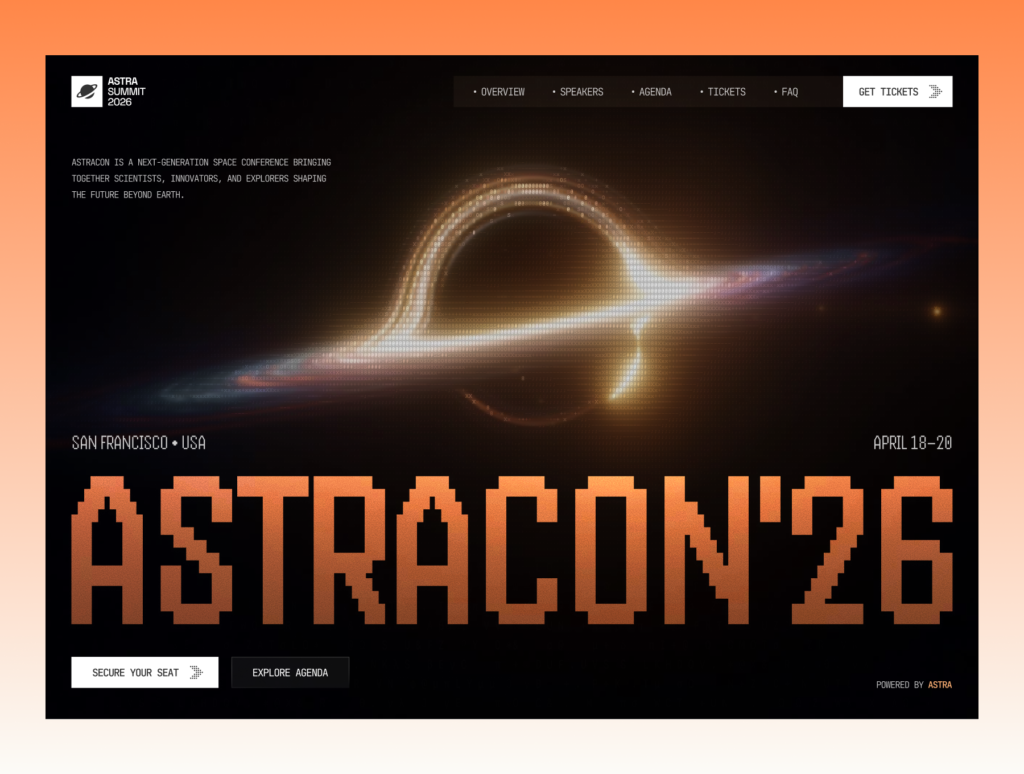 Astracon – Space Summit & Conference Framer Template