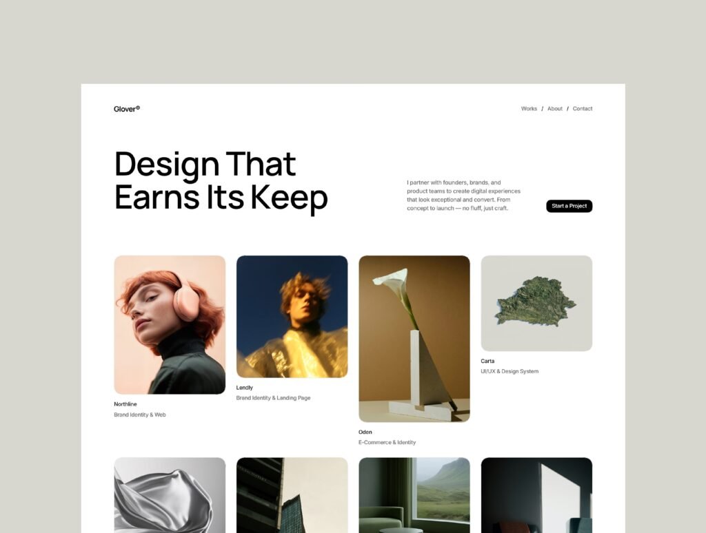 Glover® – Creative Portfolio Website Template