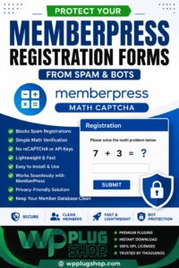 MemberPress Math CAPTCHA Addon – Protect Registration Forms from Spam Bots