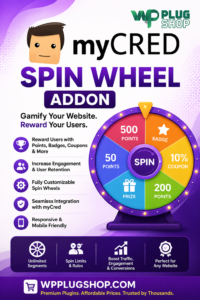 myCred Spin Wheel Addon GPL – Gamified Reward Wheel for WordPress