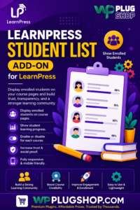 LearnPress Students List Addon GPL – Display Course Students in WordPress