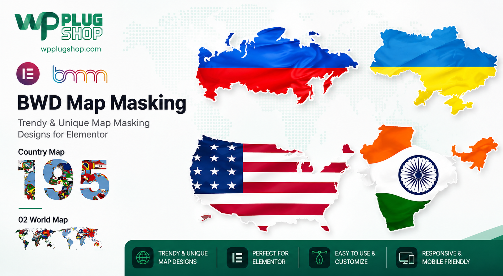 BWD Map Masking Addon for Elementor – Country & World Map Plugin