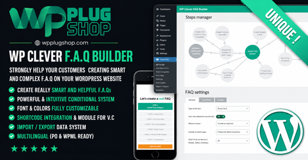 WP Clever FAQ Builder – Smart WordPress FAQ & Support Plugin