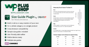 WooCommerce Product Size Guide – Size Chart & Measurement Plugin