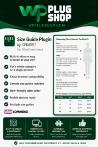 WooCommerce Product Size Guide – Size Chart & Measurement Plugin