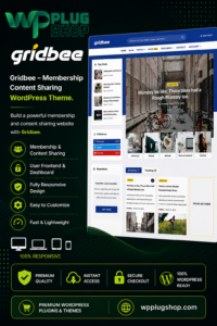 Gridbee Content Sharing WordPress Theme – User-Generated Content