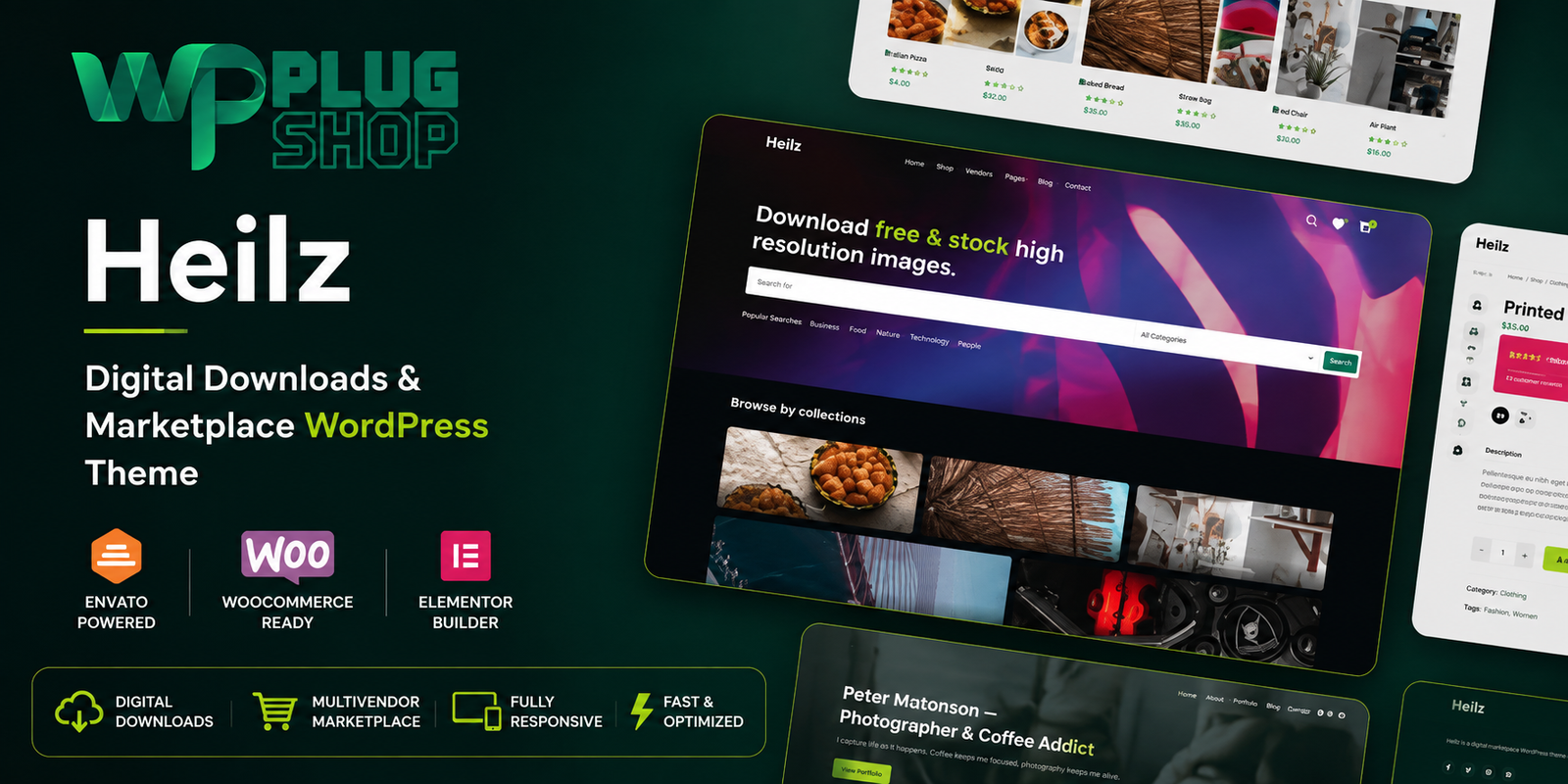 Heilz Digital Downloads Marketplace WordPress Theme – WooCommerce