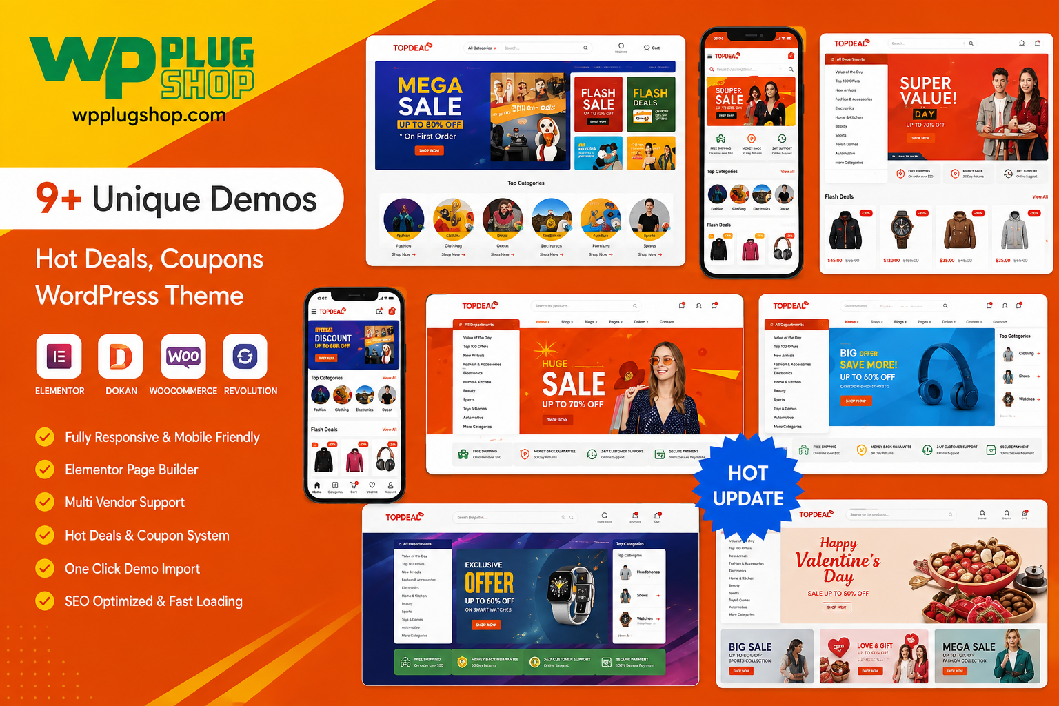 TopDeal Theme – Multi-Vendor Marketplace Elementor WooCommerce WordPress Theme
