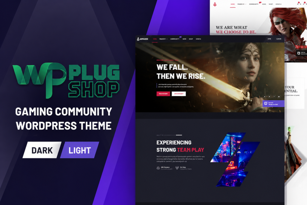 Armadon Theme Gaming Community WordPress Theme