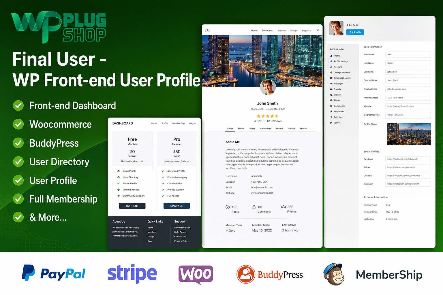 Final User – WordPress Front-End User Profiles & User Management