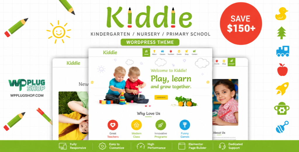 Kiddie Theme Kindergarten WordPress Theme