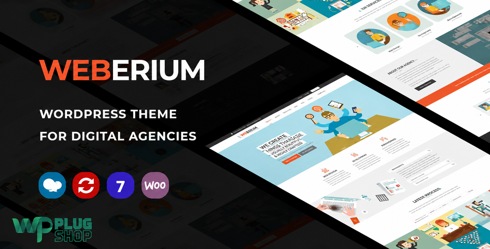 Weberium Theme Responsive WordPress Theme Tailored for Digital Agencies