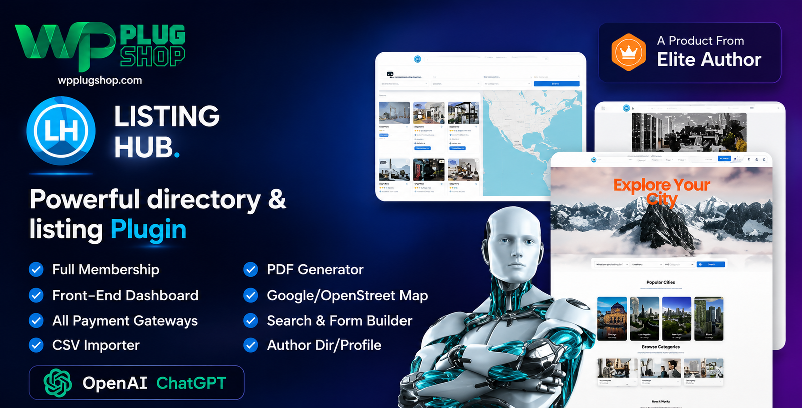 ListingHub WordPress Business Directory Listing Plugin