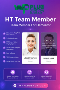 HT Team Member For Elementor – WordPress Team Showcase Plugin