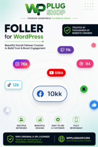 Foller – Social Followers Bar & Counter for WordPress