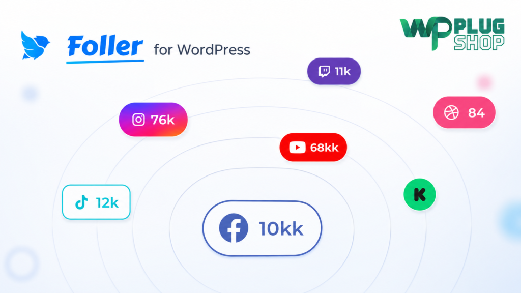 Foller – Social Followers Bar & Counter for WordPress