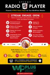 Sticky Radio Player – WordPress Shoutcast & Icecast Radio Plugin
