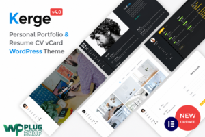 Kerge – Resume CV vCard & Portfolio WordPress Theme