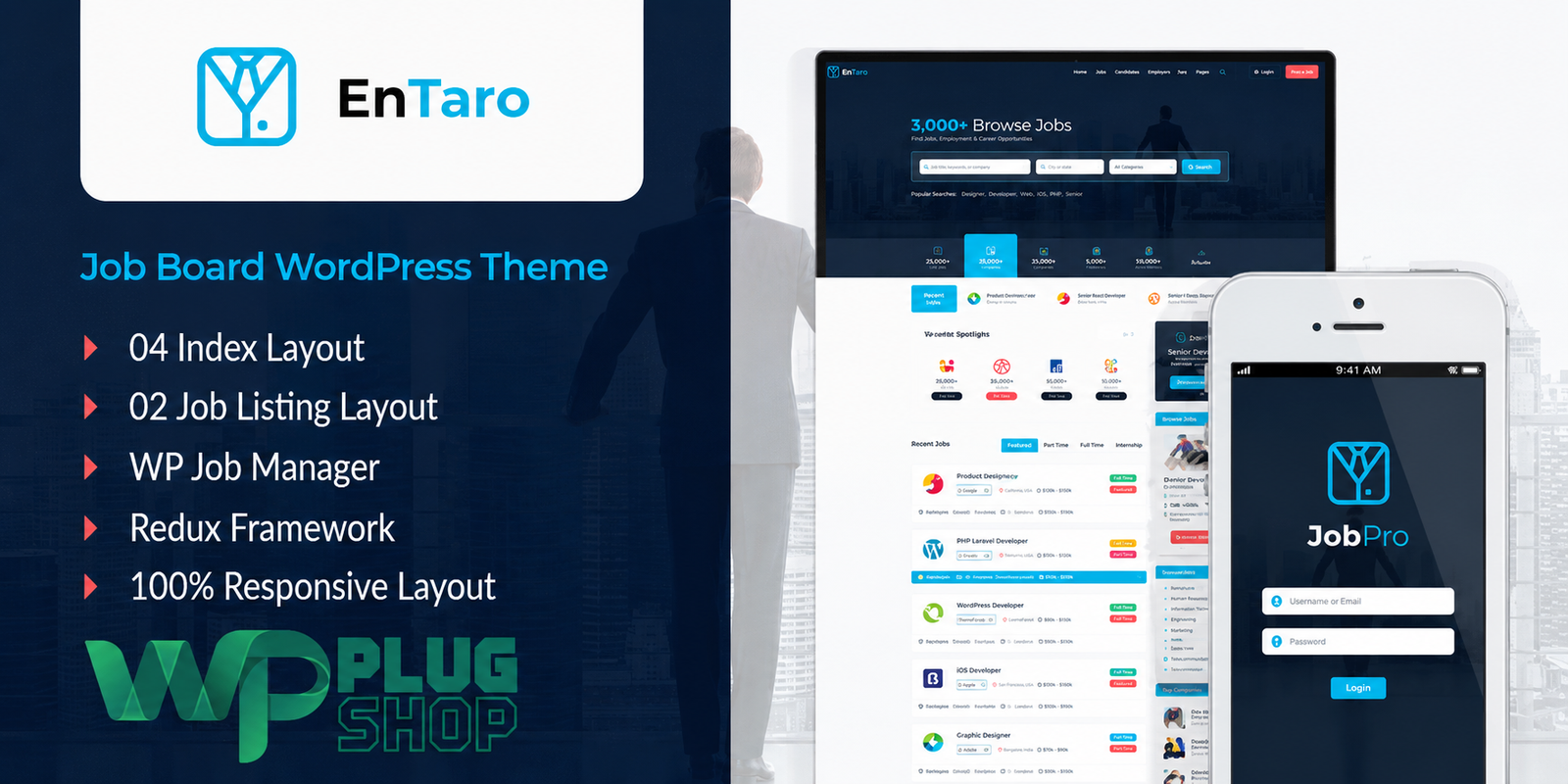Entaro – Job Portal WordPress Theme