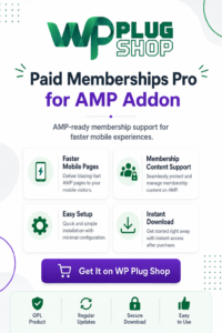 Paid Memberships Pro for AMP Add-on