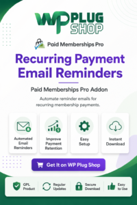 Recurring Payment Email Reminders Addon for Paid Memberships Pro