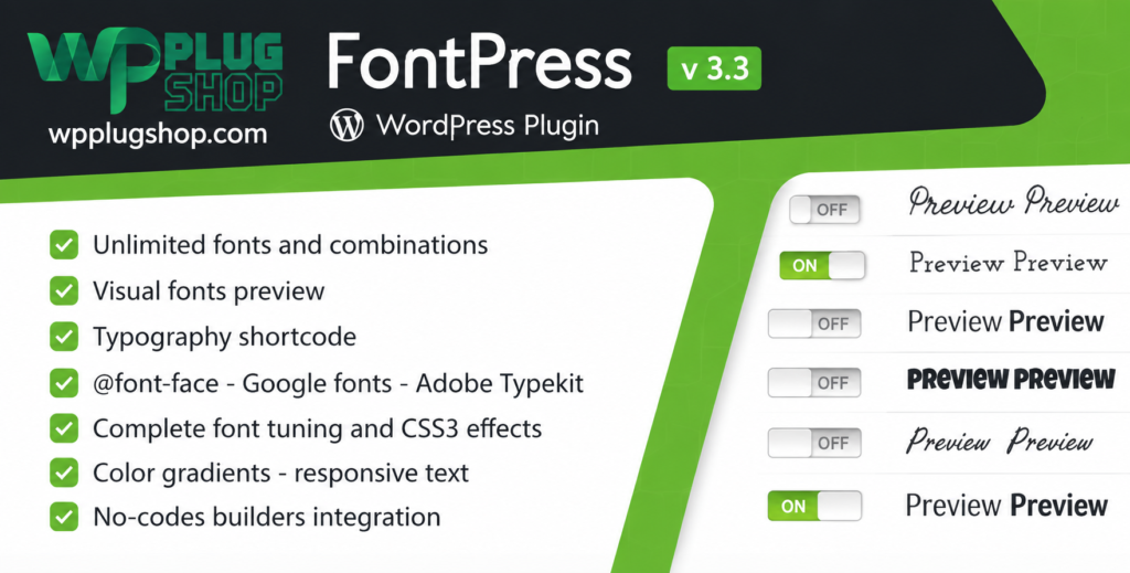 FontPress – WordPress Font Manager