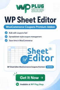 WP Sheet Editor WooCommerce Coupons Premium Add-on