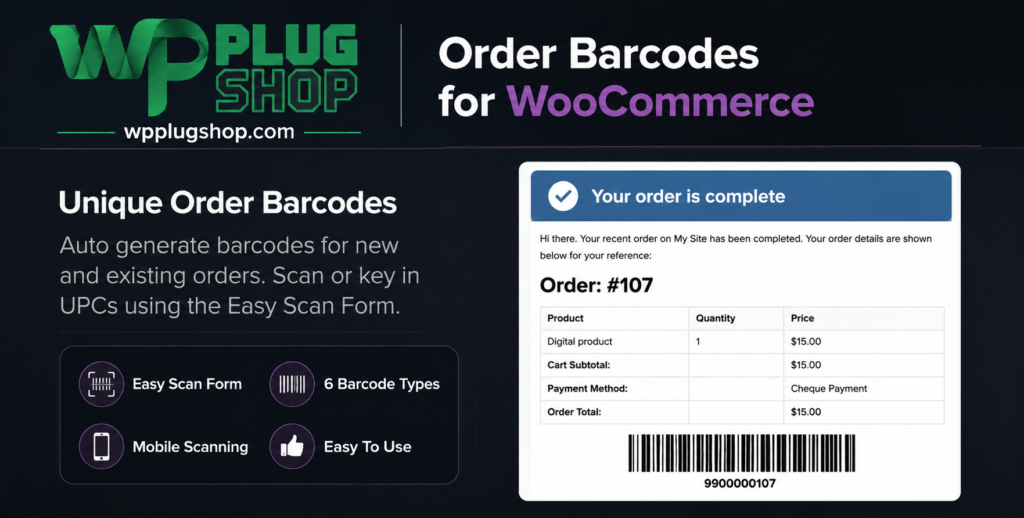WooCommerce Order Barcodes