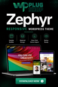 Zephyr Material Design WordPress Theme – Multipurpose & Responsive