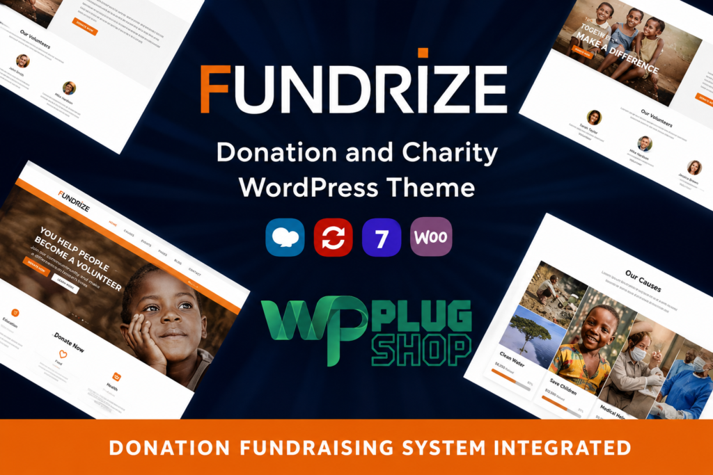 Fundrize Theme – Responsive Donation & Charity WordPress Theme