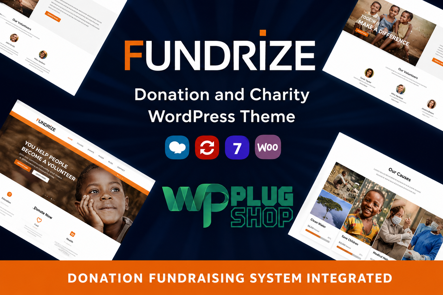Fundrize Theme – Responsive Donation & Charity WordPress Theme