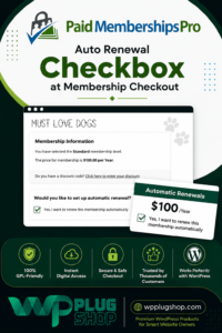 Paid Memberships Pro Auto-Renewal Checkbox Add On