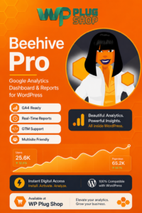 WPMU DEV Beehive Pro – Google Analytics 4 Dashboard Plugin for WordPress