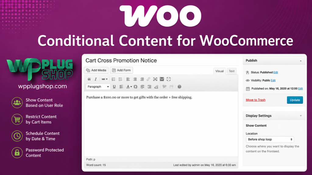WooCommerce Conditional Content – Smart Rules & Dynamic Store Messaging