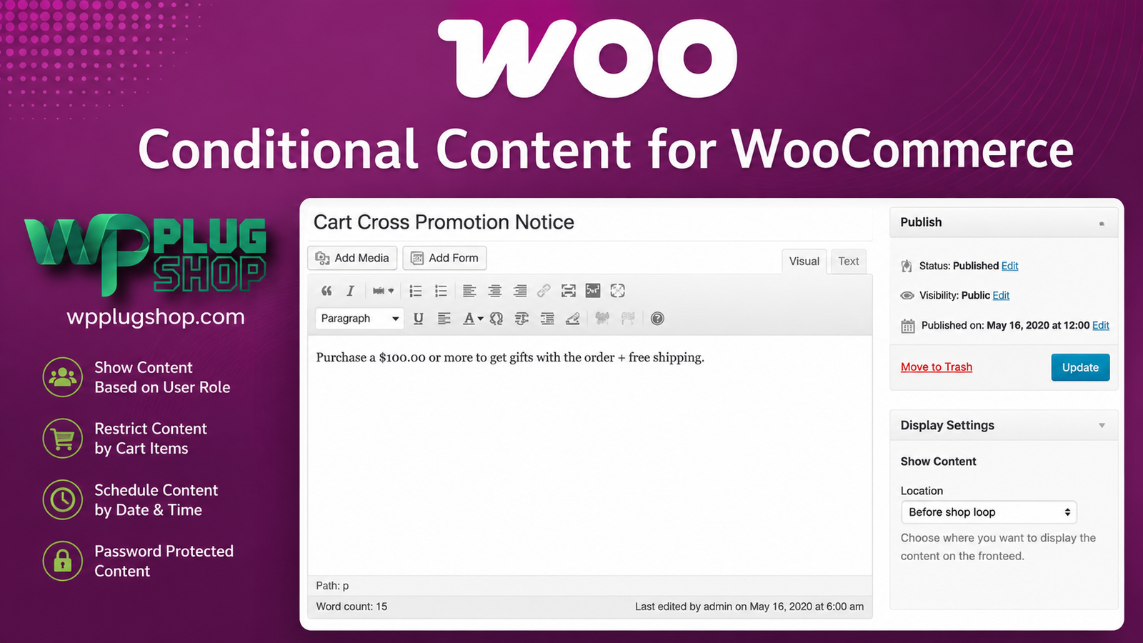 WooCommerce Conditional Content – Smart Rules & Dynamic Store Messaging