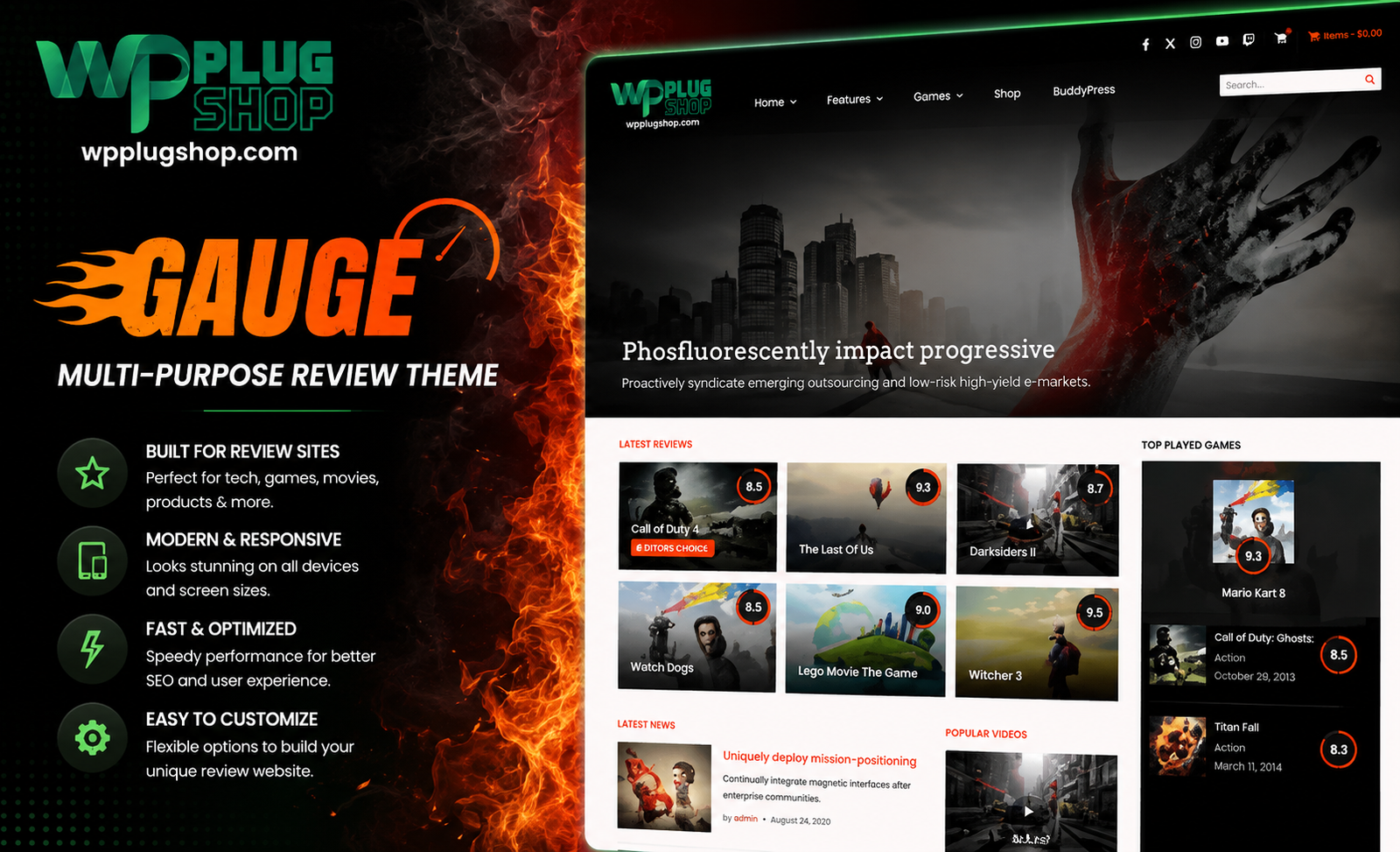 Gauge Theme – Multi-Purpose Review WordPress Theme for Ratings, Reviews & WooCommerce