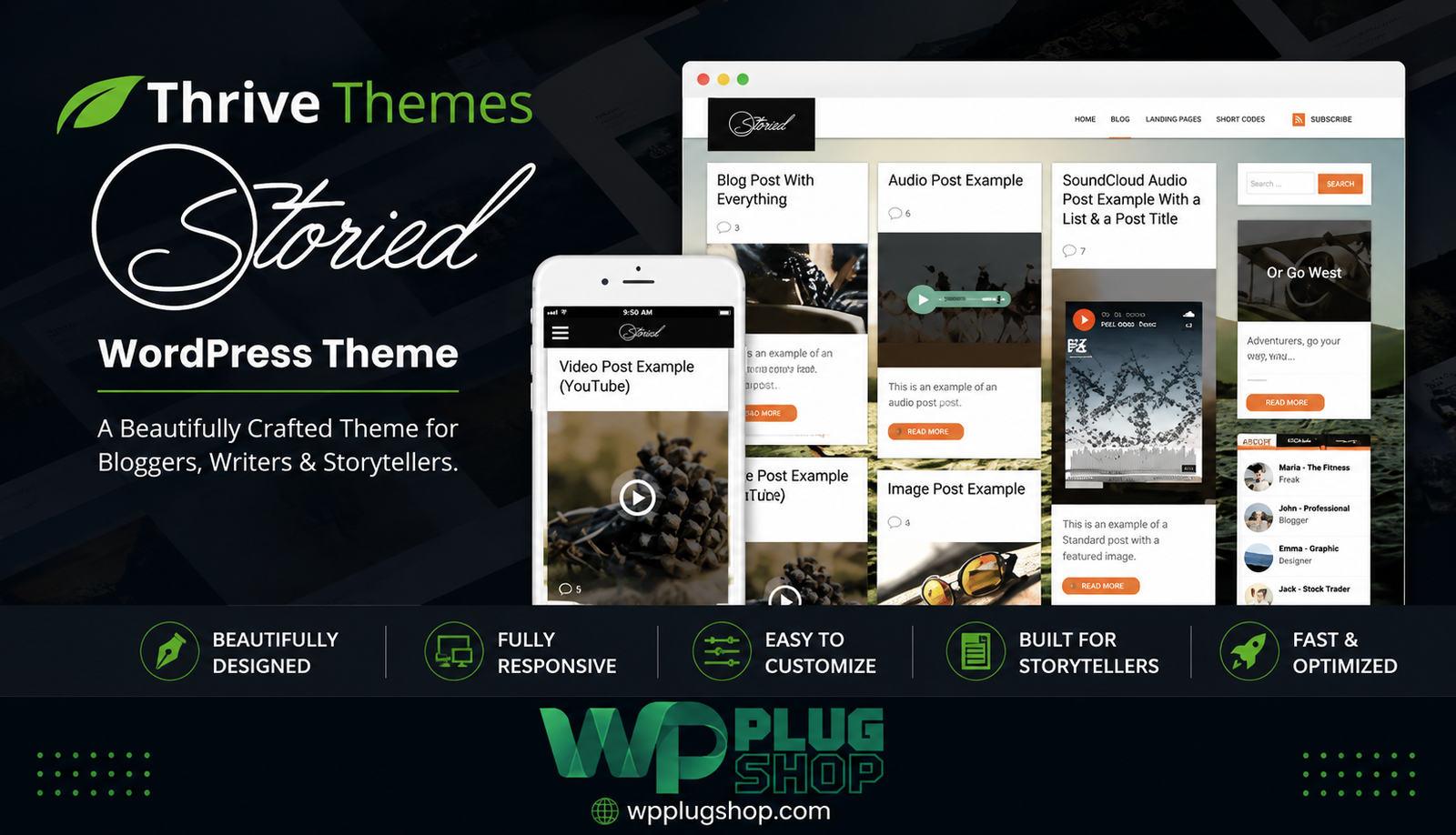 Thrive Themes Storied WordPress Theme 2.11.1 – Blogging & Storytelling
