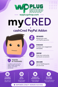 myCred cashCred PayPal Add-on – PayPal Withdrawal Gateway for WordPress