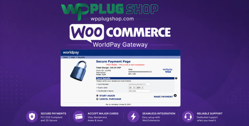 WooCommerce WorldPay Gateway – Secure WorldPay Payment Gateway Plugin