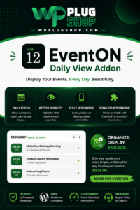 EventON Daily View Addon – Daily Event Calendar Extension for WordPress | WP Plug Shop
