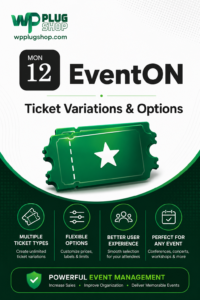 EventON Ticket Variations & Options – WooCommerce Event Ticket Pricing & Variations Addon