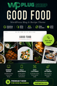 Good Food WordPress Theme – Recipe Magazine & Culinary Blog Theme