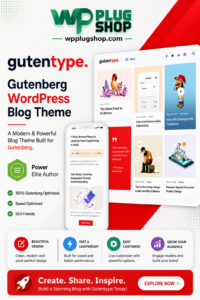 Gutentype – Gutenberg WordPress Blog Theme with Elementor Support