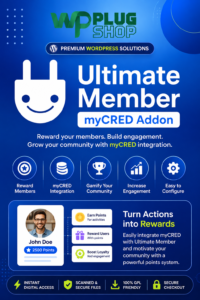 Ultimate Member myCRED Addon – Gamification, Points, Badges & Rewards for WordPress
