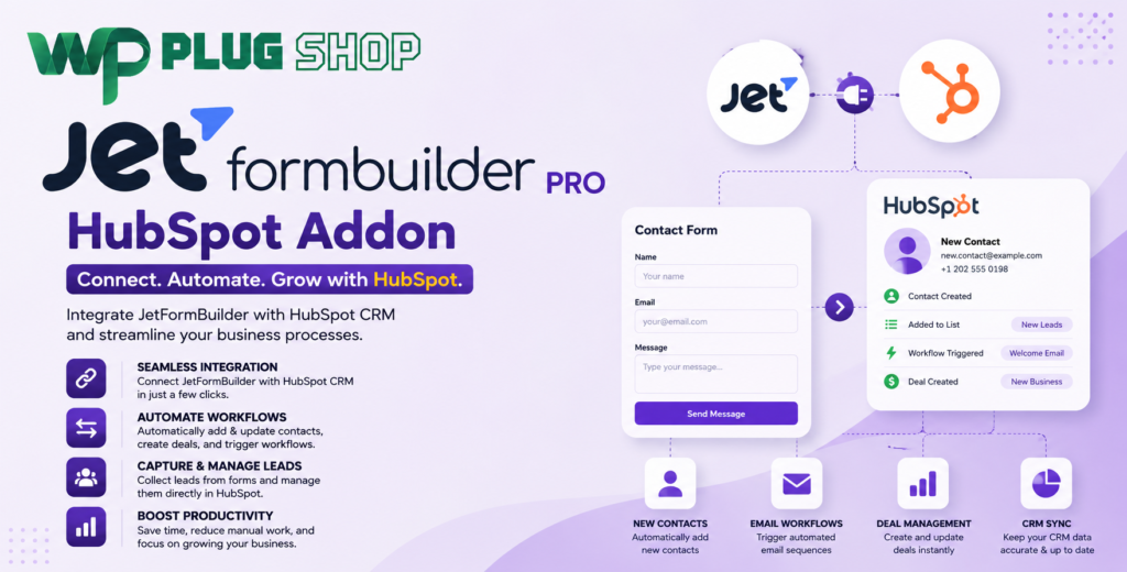 JetFormBuilder HubSpot Addon – WordPress CRM Integration & Lead Automation