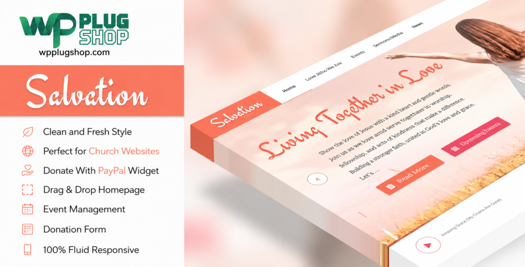 MyThemeShop Salvation Theme – Responsive Church & Religious WordPress Theme