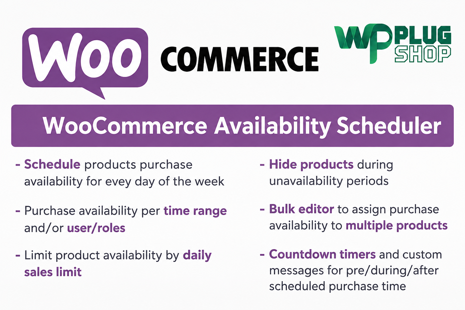 WooCommerce Availability Scheduler – Product Scheduling & Availability Plugin
