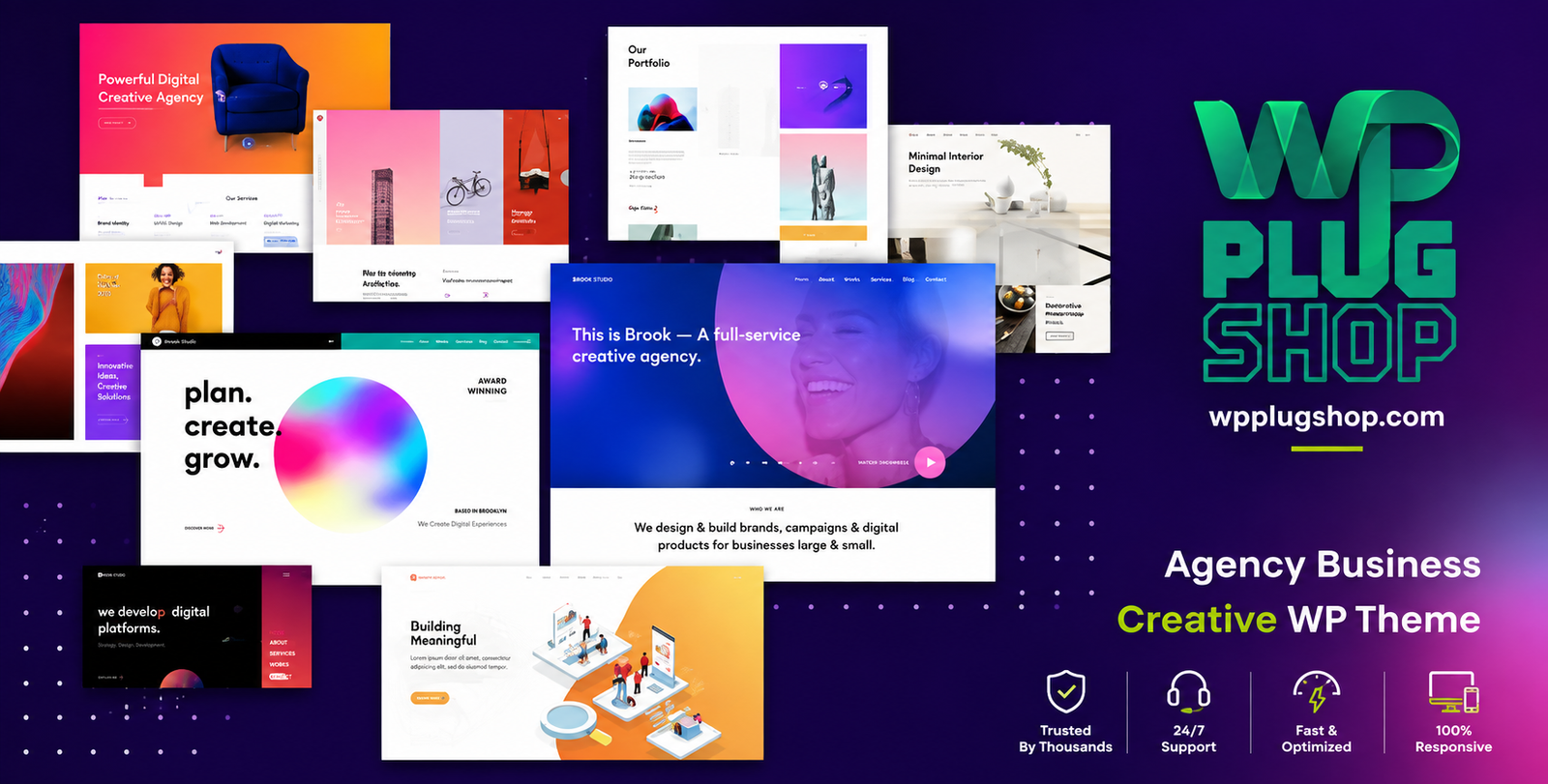 Brook – Agency Business Creative WordPress Theme | GPL-Friendly Digital Access
