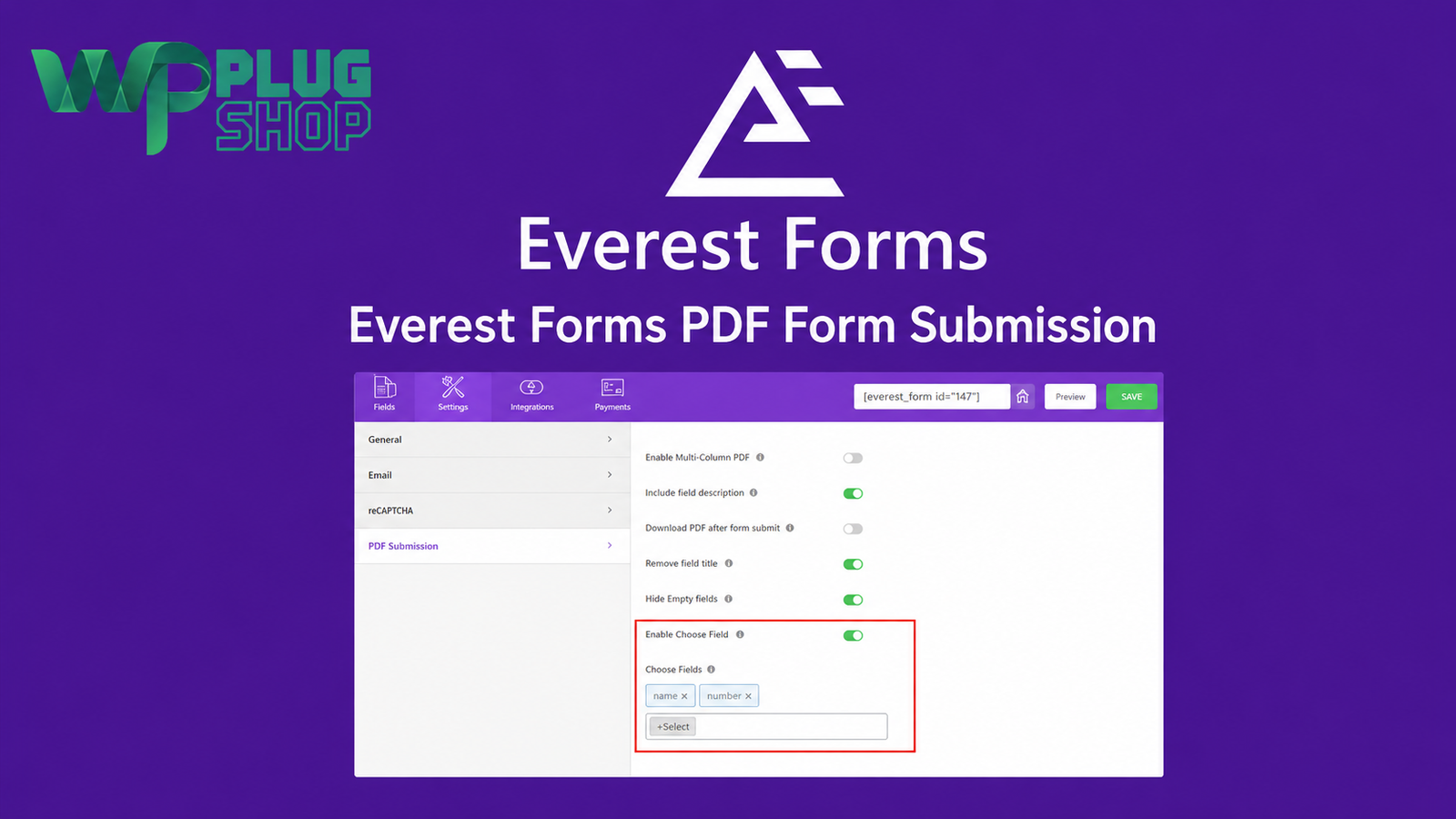 Everest Forms PDF Form Submission