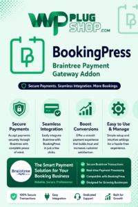 BookingPress Braintree Payment Gateway Addon – WordPress Booking Payment Plugin